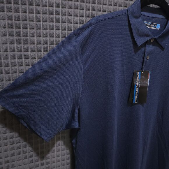 Athletic Performance Polo Shirt Mens Lg Lightweight Short Sleeve Collared Golf - Picture 6 of 16